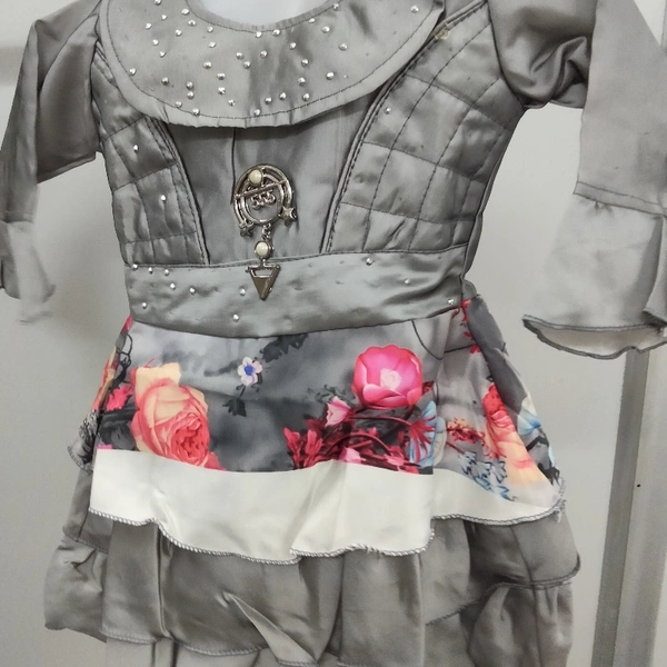 Girls Frock - Grey colour, 20