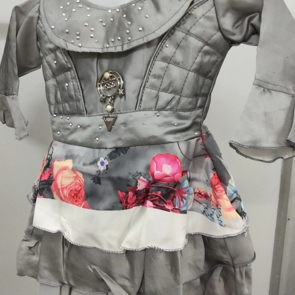 Girls Frock - Grey colour, 20