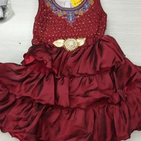 Girls Frock - Mahroon Red ♥️, 24
