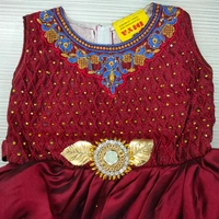 Girls Frock - Mahroon Red ♥️, 24