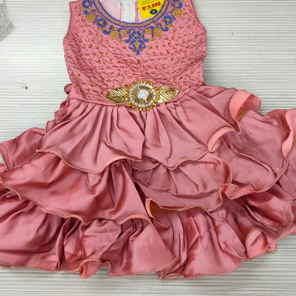 Girls Frock - Pink, 22