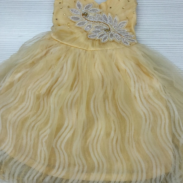 Girls Frock - 22/24, Golden