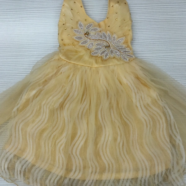 Girls Frock - 22/24, Golden