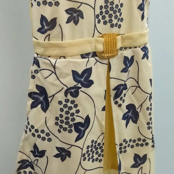 Kids Dress - Golden with Print, 30