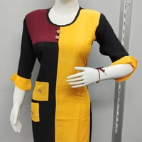 Designer KURTI - Mustard Yellow 🟡 multi, S