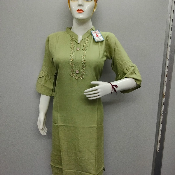 Kurti With Color - DHANI Green 🍏, M