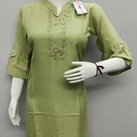 Kurti With Color - DHANI Green 🍏, M