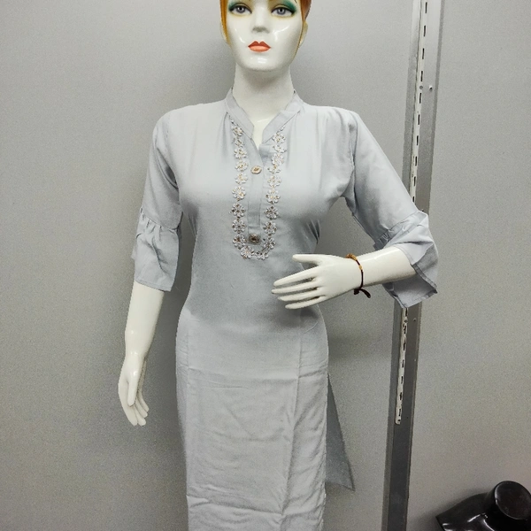 Kurti With Color - Steele Grey colour, M