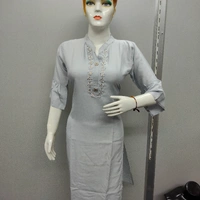 Kurti With Color - Steele Grey colour, M