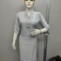 Kurti With Color - Steele Grey colour, M