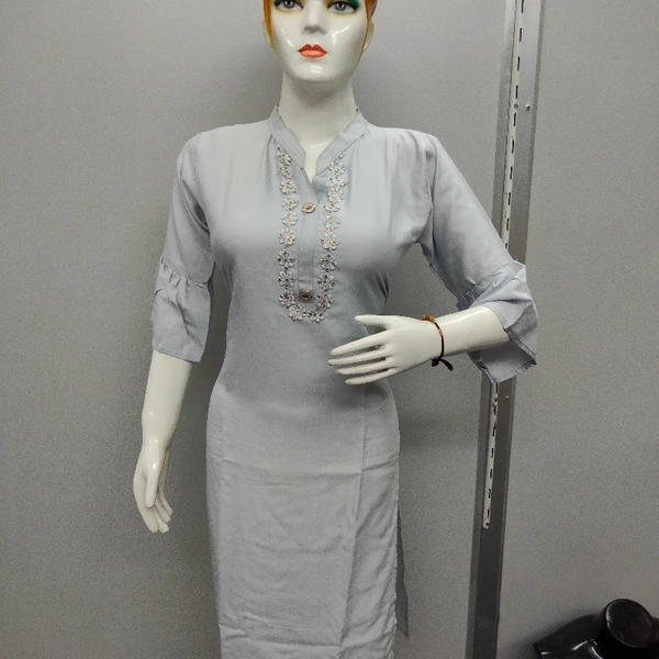 Kurti With Color - Steele Grey colour, M