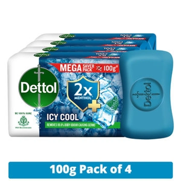 Dettol Icy Cool Soap: 4 X 100 gm