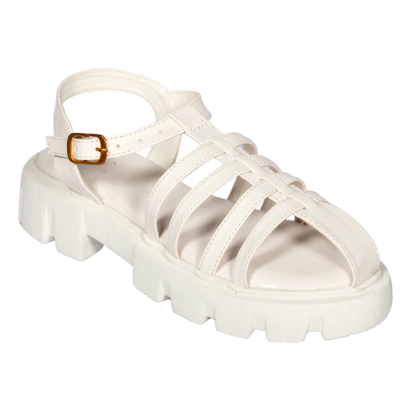 Stepee Classy trendy roman sandal with white sole - 36, Wild Sand