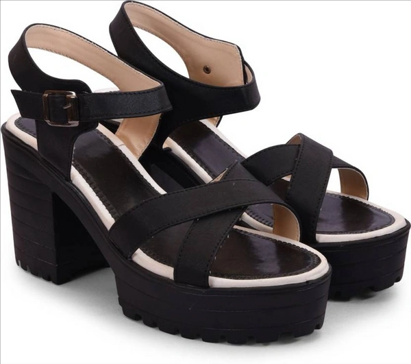 Stepee Dashing contrasting high heel sandal - 36, Black