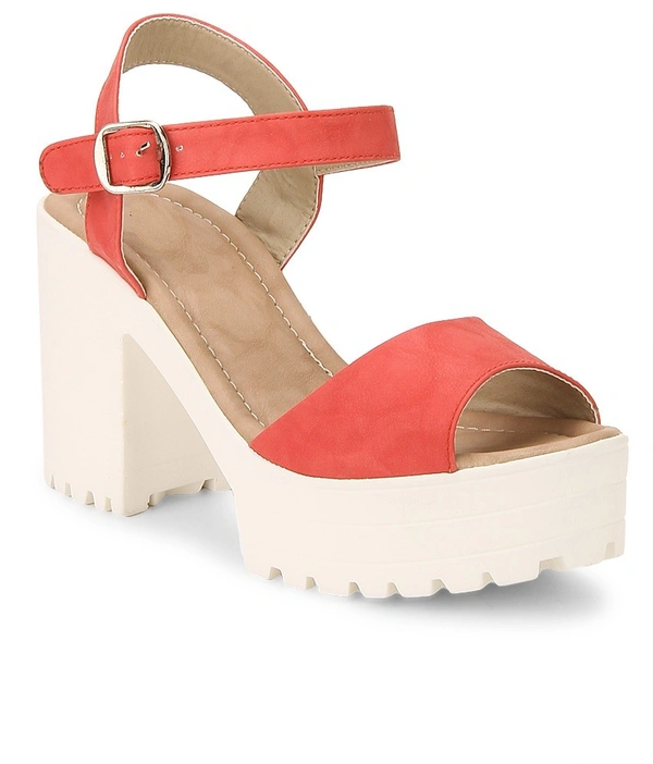 Stepee Mesmerising block heel sandal - 39, International Orange