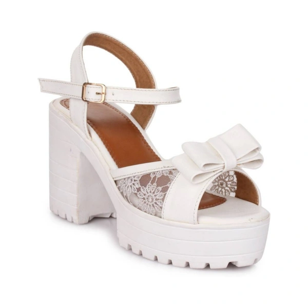 Stepee Designer net work sandal - 37, White