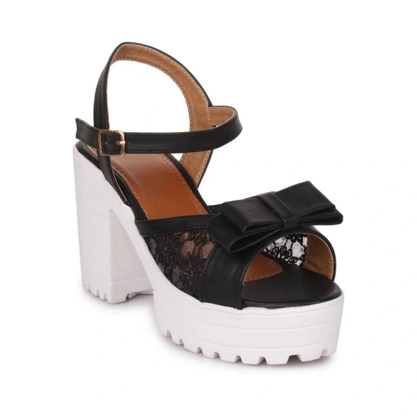 Stepee Designer net work sandal - 41, Black