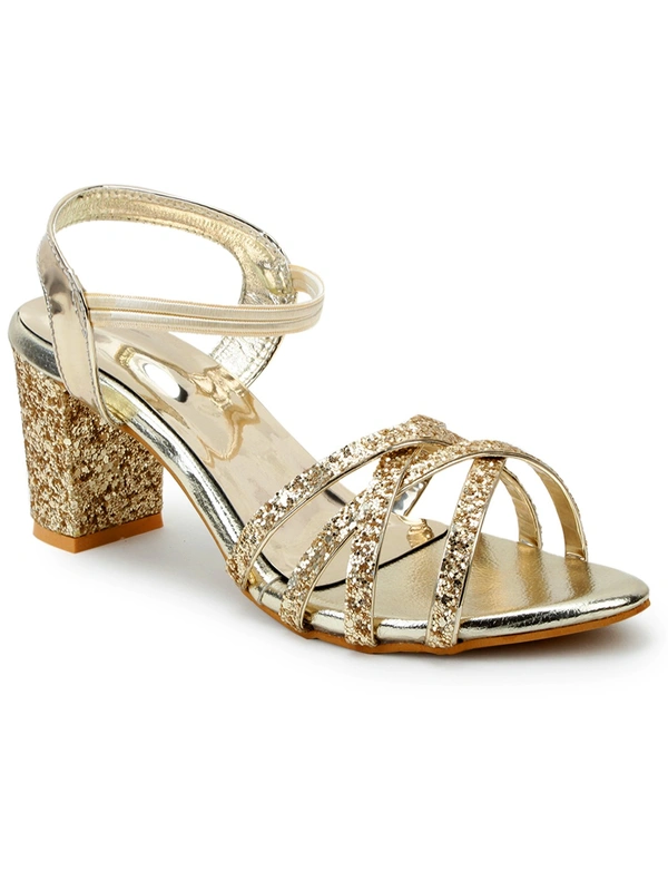Stepee Fancy party wear sandal - 39, Harvest Gold