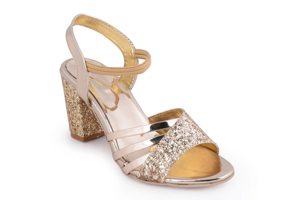 Stepee Beautiful party wear sandal - 37, Golden Grass