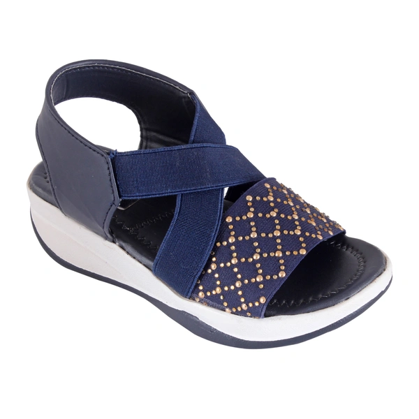 Stepee Swarovski look strap kids sandal - 31, Friar Gray