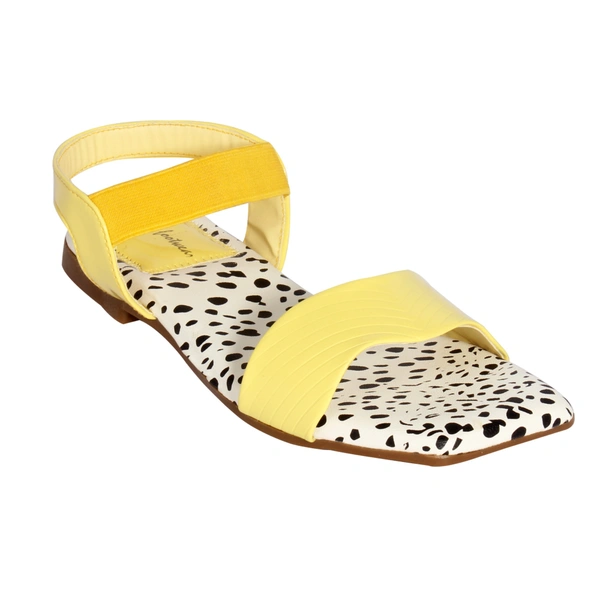 Stepee Stylish printed sole sandal - 40, Sunflower