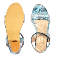 Stepee Wonderful printed kids sandal with comfortable fitting - 35, Boston Blue