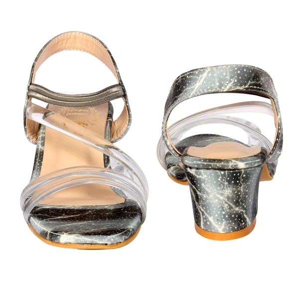 Stepee Wonderful printed kids sandal with comfortable fitting - 35, Dove Gray