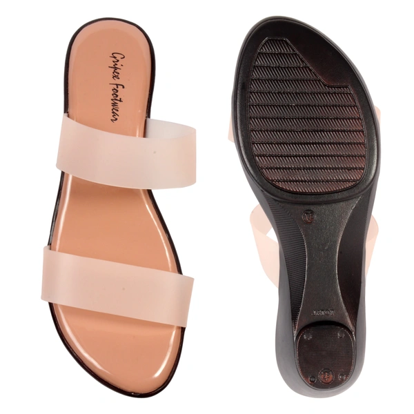 Stepee Classy strap look slipper - 39, Cavern Pink