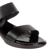 Stepee Classy strap look slipper - 41, Black