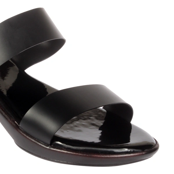 Stepee Classy strap look slipper - 41, Black