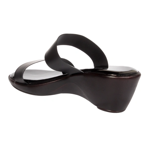 Stepee Classy strap look slipper - 41, Black