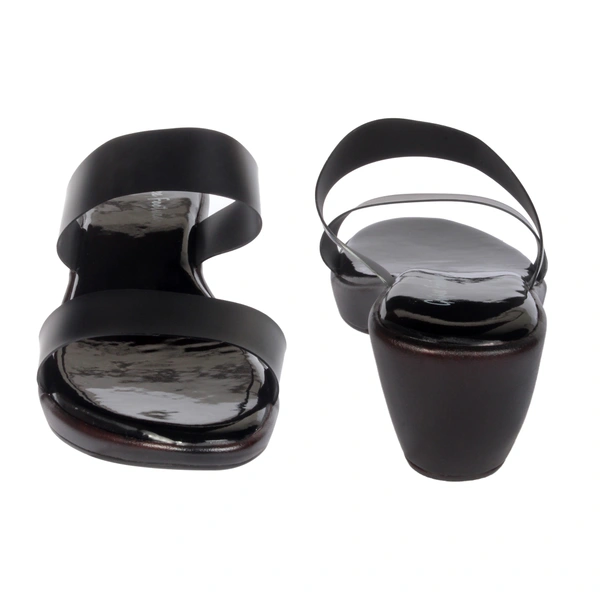 Stepee Classy strap look slipper - 41, Black