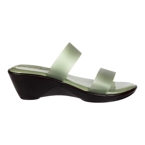 Stepee Classy strap look slipper - 38, Green Pea