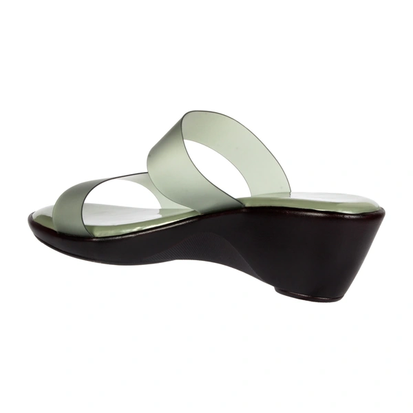 Stepee Classy strap look slipper - 38, Green Pea