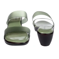 Stepee Classy strap look slipper - 38, Green Pea