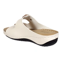 Stepee Simple buckle look slipper - 39, Almond