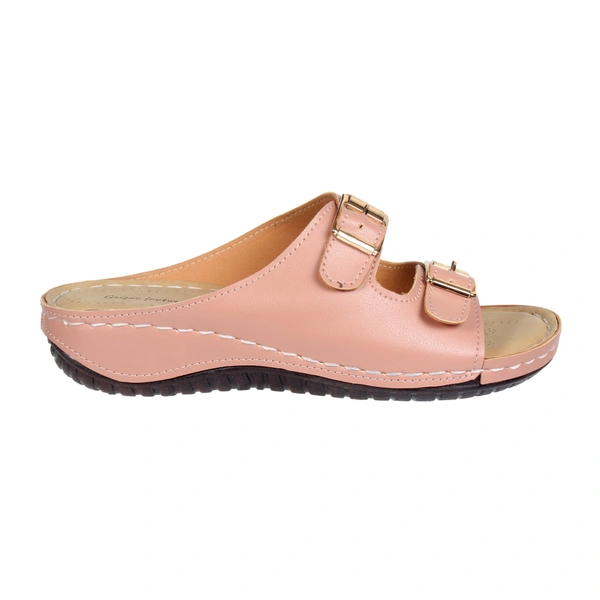 Stepee Simple buckle look slipper - 38, Oriental Pink