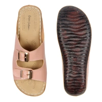 Stepee Simple buckle look slipper - 38, Oriental Pink
