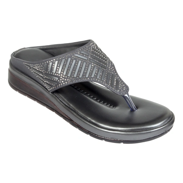 Stepee Simply beautiful swarovski look slipper - 36, Dusty Gray