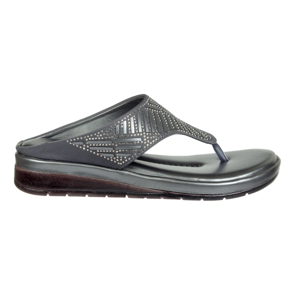 Stepee Simply beautiful swarovski look slipper - 36, Dusty Gray