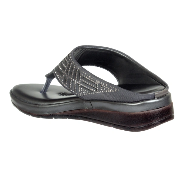 Stepee Simply beautiful swarovski look slipper - 36, Dusty Gray