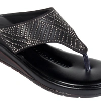 Stepee Simply beautiful swarovski look slipper - 39, Black