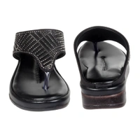 Stepee Simply beautiful swarovski look slipper - 39, Black