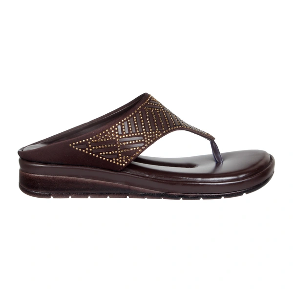 Stepee Simply beautiful swarovski look slipper - 40, Cherrywood