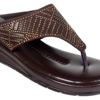 Stepee Simply beautiful swarovski look slipper - 40, Cherrywood