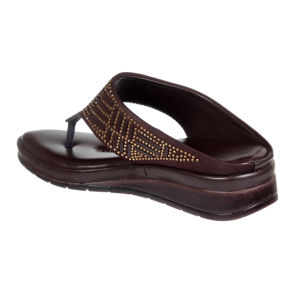 Stepee Simply beautiful swarovski look slipper - 40, Cherrywood