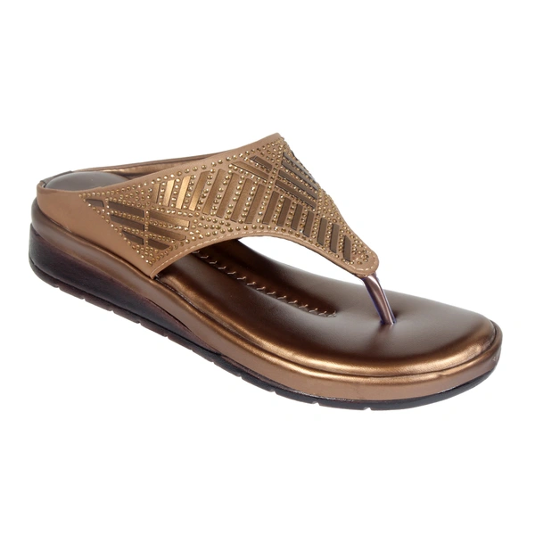Stepee Simply beautiful swarovski look slipper - 41, Teak