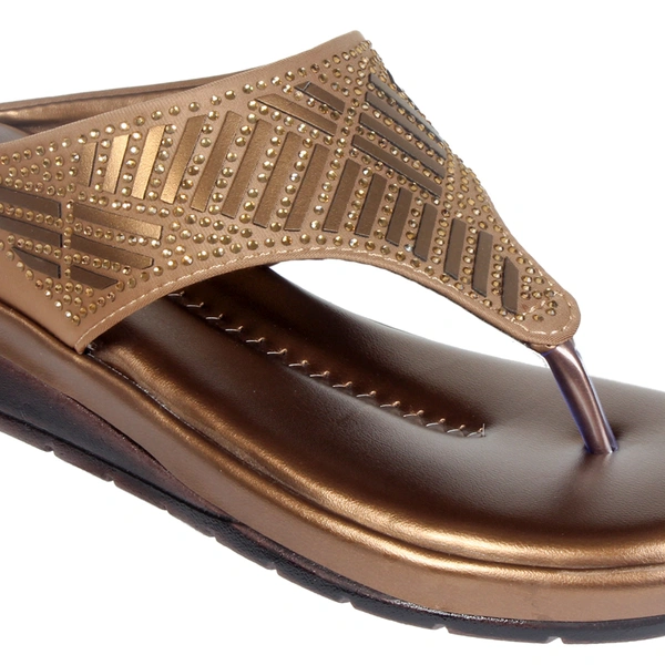 Stepee Simply beautiful swarovski look slipper - 41, Teak