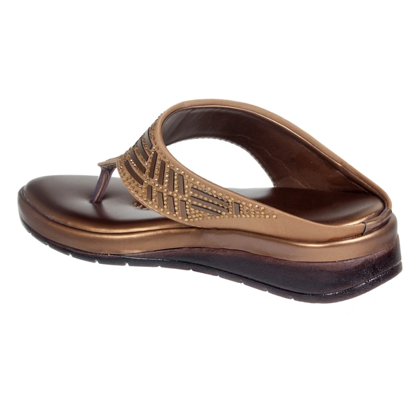 Stepee Simply beautiful swarovski look slipper - 41, Teak
