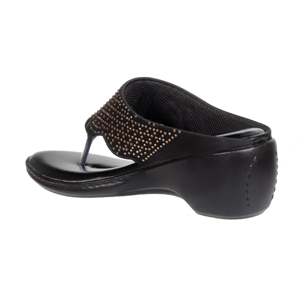 Stepee Fancy and comfortable swarovski slipper - 40, Black